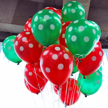 크리스마스 도트 헬륨풍선(50개) 울산 차량무료배달