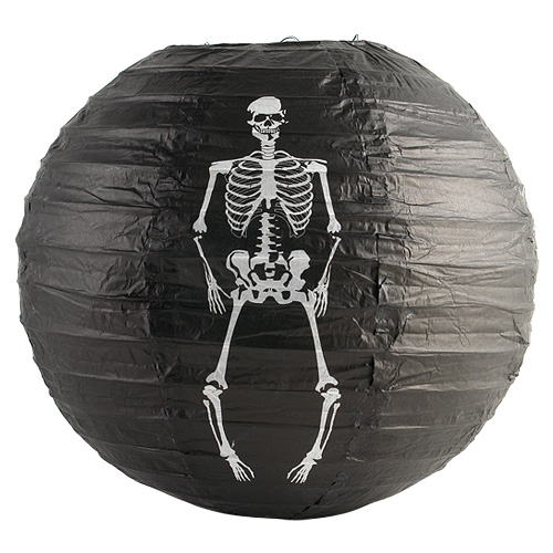 할로윈종이등 30cm (블랙해골)