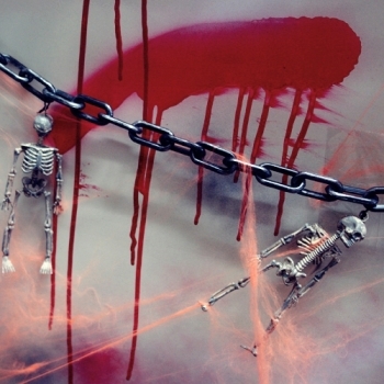 해골체인장식 (118cm)