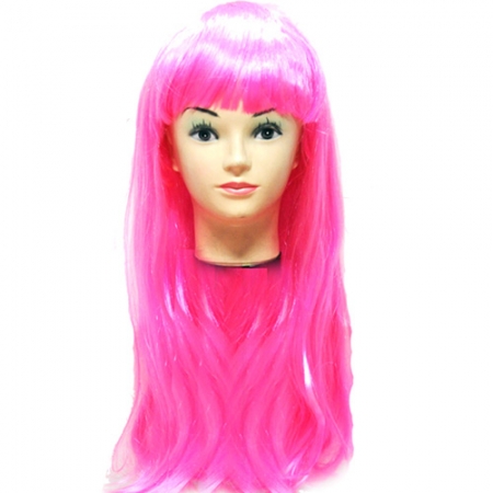 롱헤어 긴생머리가발 (핑크)