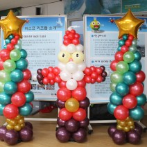 풍선으로 만든 산타와 트리set (울산전지역 완성품 무료배달상품)