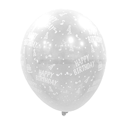 30cm 투명 생일인쇄 (10개)