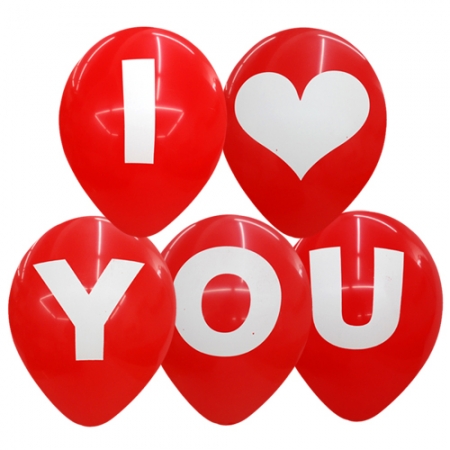 아이러브유 이니셜풍선 (5개)
