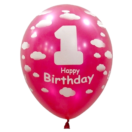 30cm 펄 푸치샤 첫돌인쇄풍선 (10개)