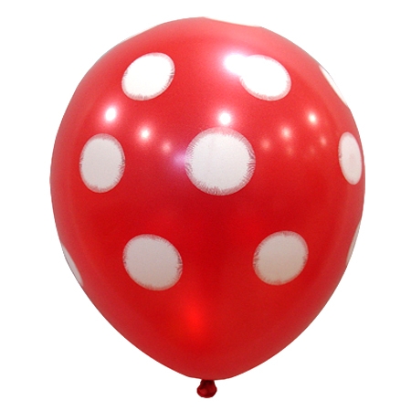 30cm 도트인쇄 땡땡이풍선 펄레드 (10개)