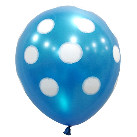 30cm 땡땡이풍선 펄사파이어블루 (10개)