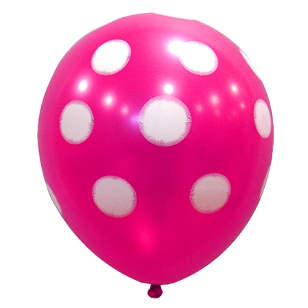 30cm 도트인쇄 땡땡이풍선 펄푸치샤 (10개)