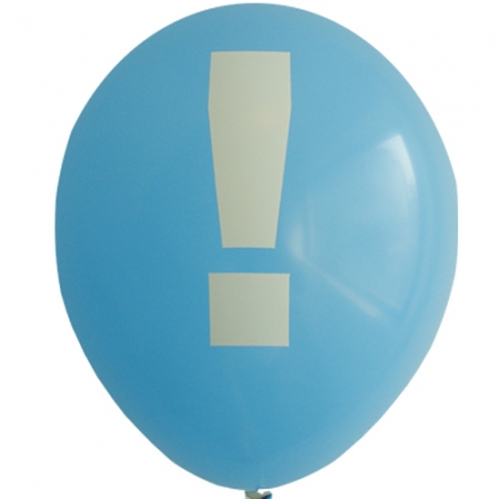 30cm 기호무늬풍선 - 느낌표 