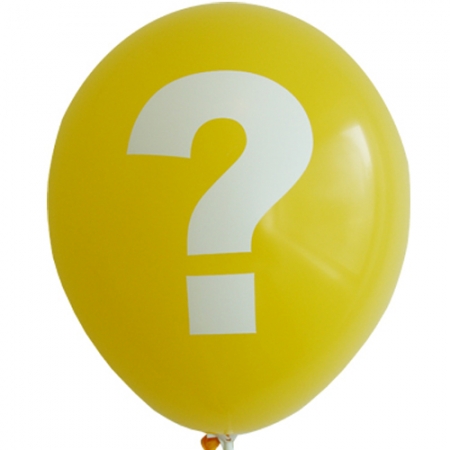 30cm 기호무늬풍선 - 물음표