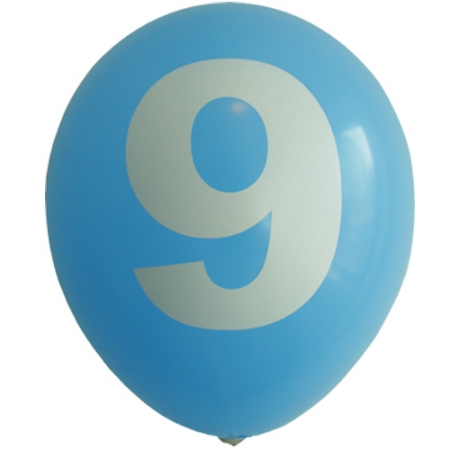 30cm 숫자풍선 ( 9 )