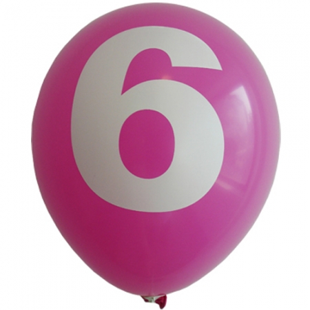 30cm 숫자풍선 ( 6 )