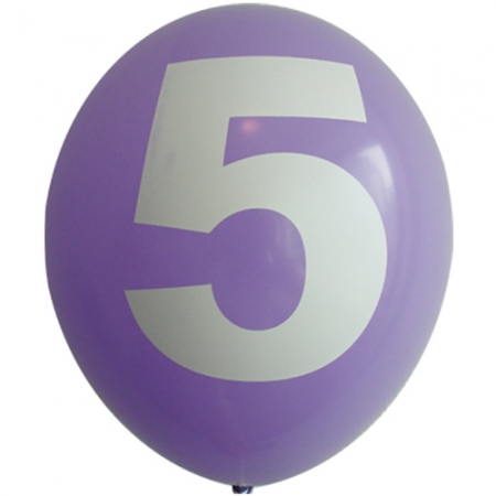 30cm 숫자풍선 ( 5 )