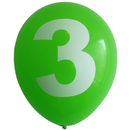 30cm 숫자풍선 ( 3 )