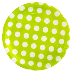 파티접시 도트라임그린(대) 6개