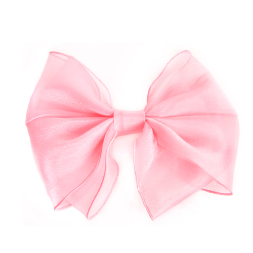 쉬폰리본머리핀(핑크)