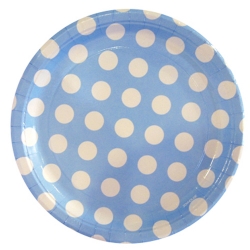 파티접시 도트라이트블루 (대) 6개