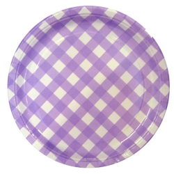 파티접시 체크라일락 (대) 6입