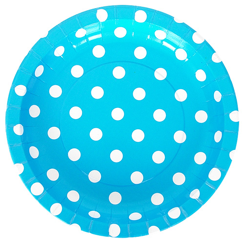 파티접시 도트블루 (대) 10개