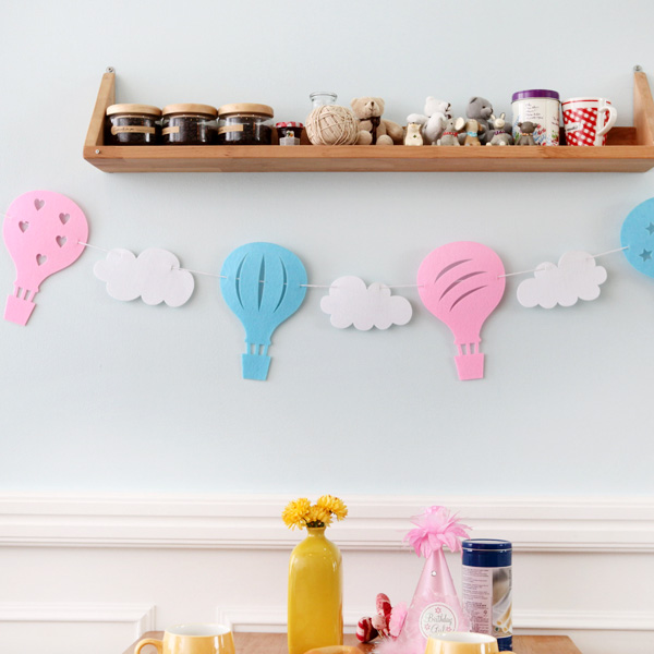 펠트열기구구름가렌드