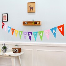 펠트파티삼각플래그(생일레인보우)