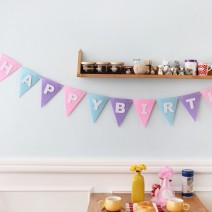 펠트파티삼각플래그(생일파스텔)