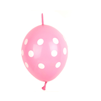 링커룬 15cm 땡땡이 (10입) - 핑크 (미니6인치)