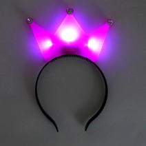 LED 왕관머리띠 (핑크)