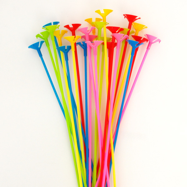 풍선용 칼라컵스틱 (24개) - 5색혼합