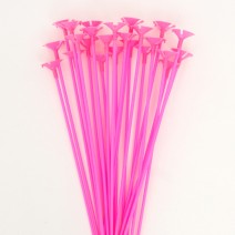 풍선용 칼라컵스틱 (24개) - 핑크