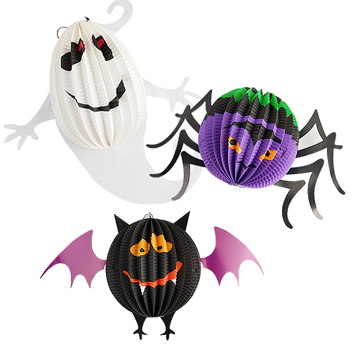 할로윈허니컴데코3종(거미/유령/박쥐)