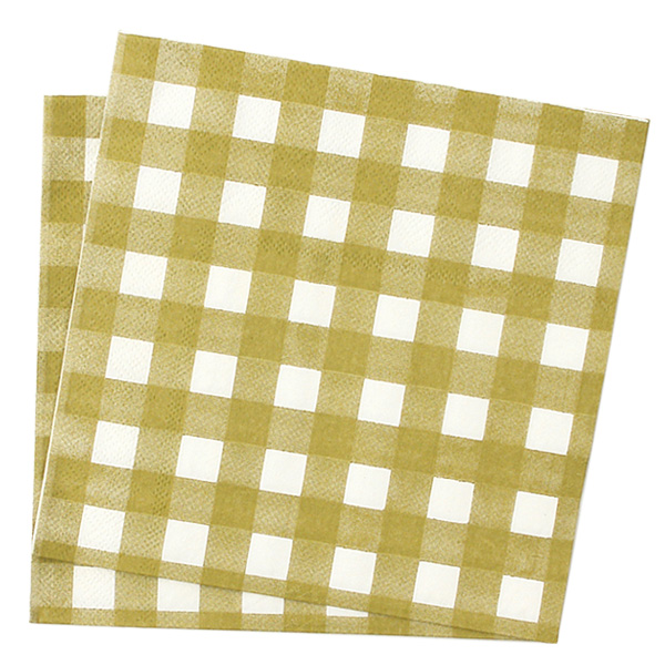 파티냅킨-체크골드 20매