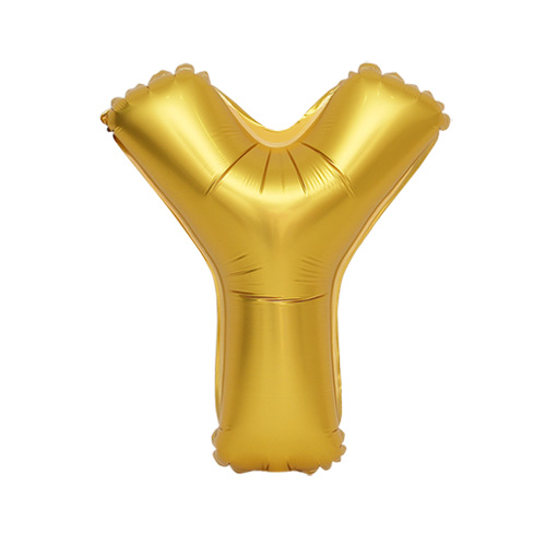 알파벳 은박풍선 (소) 골드 - Y