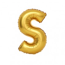 알파벳 은박풍선 (소) 골드 -