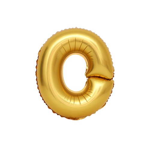 알파벳 은박풍선 (소) 골드 - O