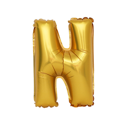 알파벳 은박풍선 (소) 골드 - N