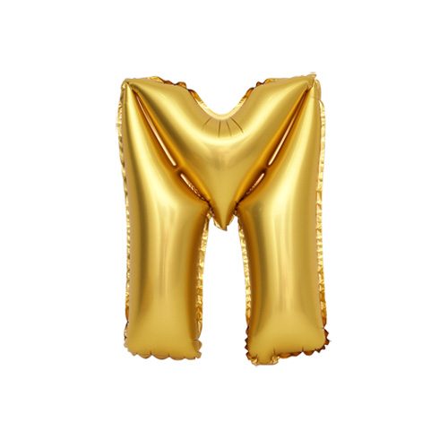 알파벳 은박풍선 (소) 골드 - M