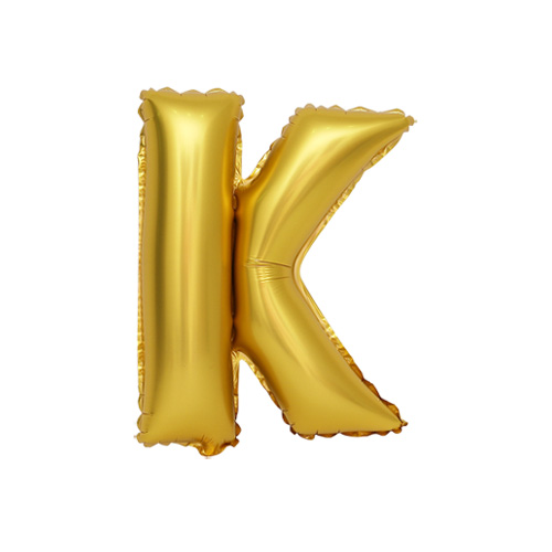알파벳 은박풍선 (소) 골드 - K
