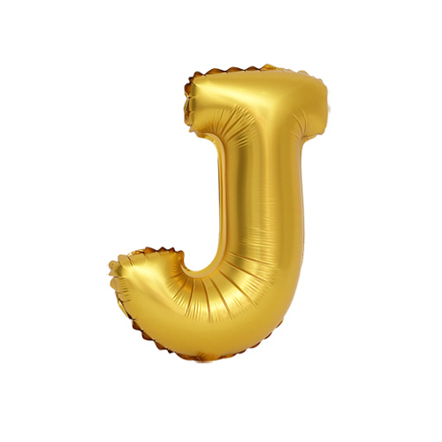 알파벳 은박풍선 (소) 골드 - J