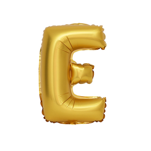 알파벳 은박풍선 (소) 골드 - E