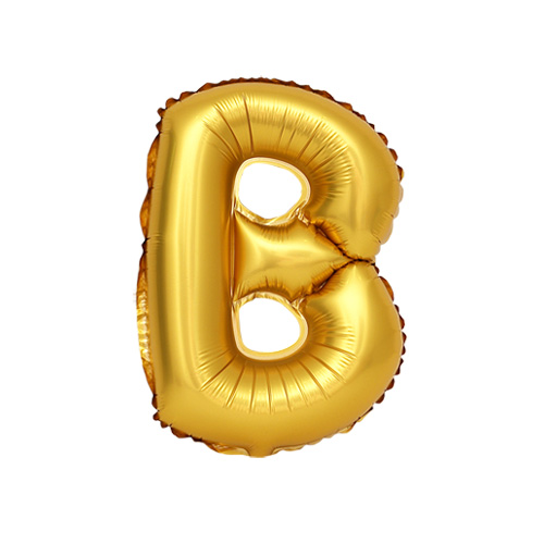 알파벳 은박풍선 (소) 골드 - B