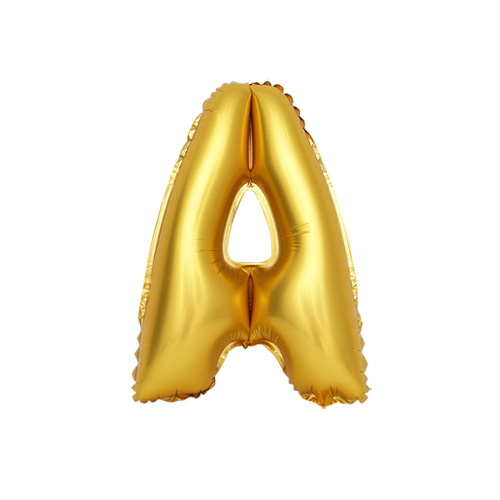 알파벳 은박풍선 (소) 골드 - A