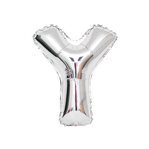 알파벳 은박풍선 (소) 실버 - Y