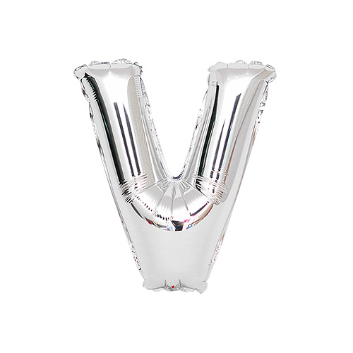 알파벳 은박풍선 (소) 실버 - V