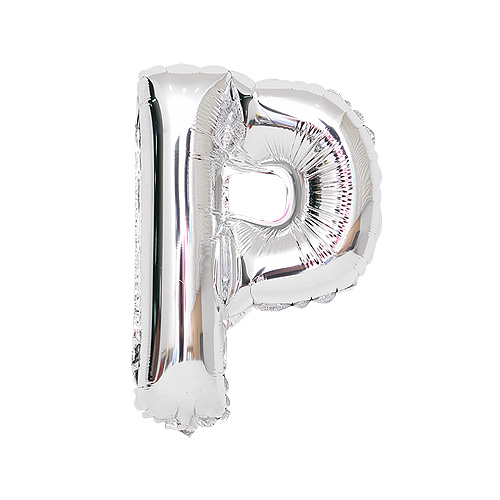 알파벳 은박풍선 (소) 실버 - P
