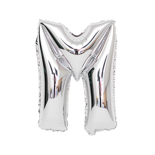 알파벳 은박풍선 (소) 실버 - M