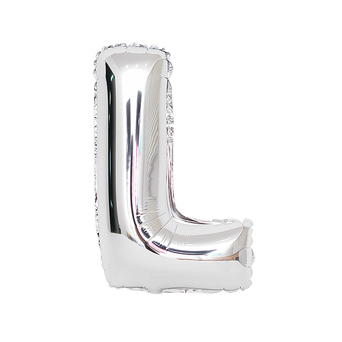 알파벳 은박풍선 (소) 실버 - L