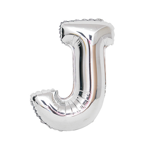 알파벳 은박풍선 (소) 실버 - J