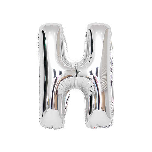알파벳 은박풍선 (소) 실버 - H