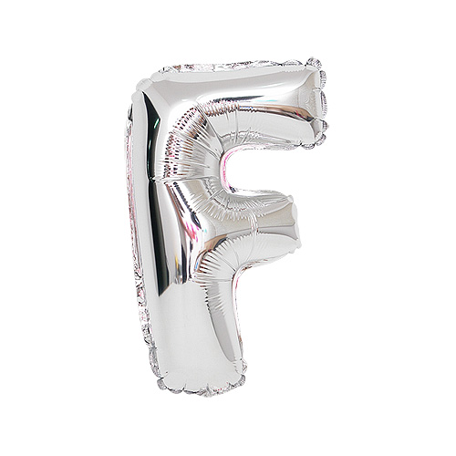 알파벳 은박풍선 (소) 실버 - F