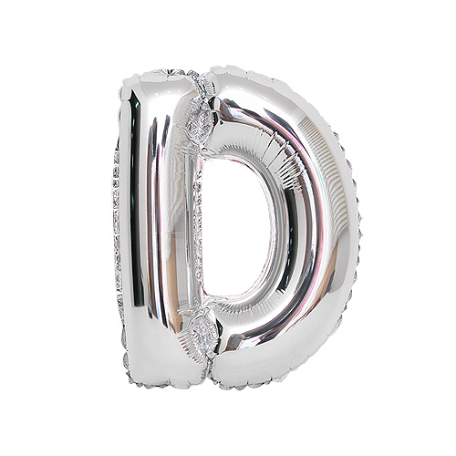 알파벳 은박풍선 (소) 실버 - D
